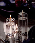 Crystal Glass Candles -  3" Hex Votives x 4