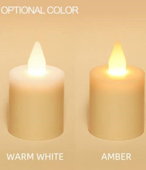 LED Candles - Candles Only x 12 Amber