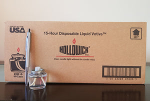 15 Hour Disposable Liquid Tealight - by the box (96 units per box)