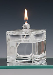 Moulded Glass Oil Candle Cube