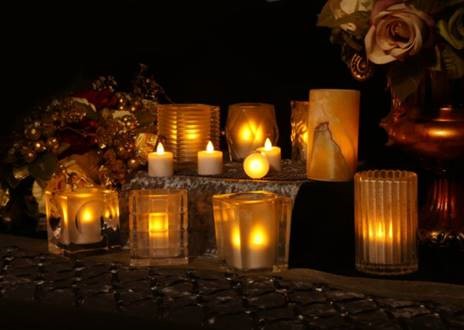 LED Candles - Candles Only x 12 Amber