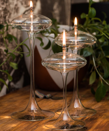 Omni Stem 7",  9" or 11"   Handcrafted Glass Candles