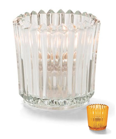 Hollowick Ribbed Glass Tealights - 2 colours