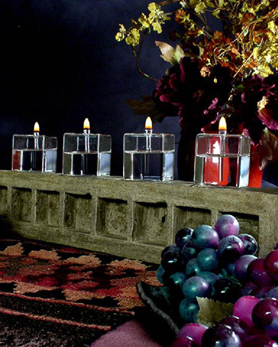 Crystal Clear Cube Handcrafted Glass Candles